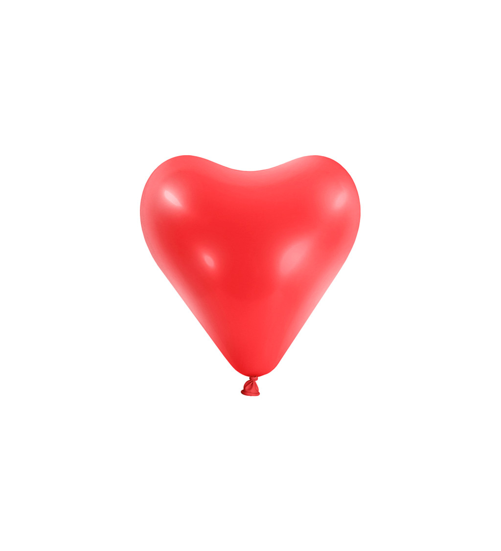 Latexové balónky 30 cm červené srdce, 50 ks