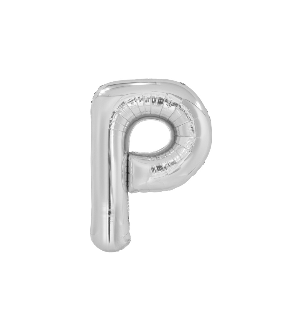 Fóliový balónek - stříbrný písmeno P