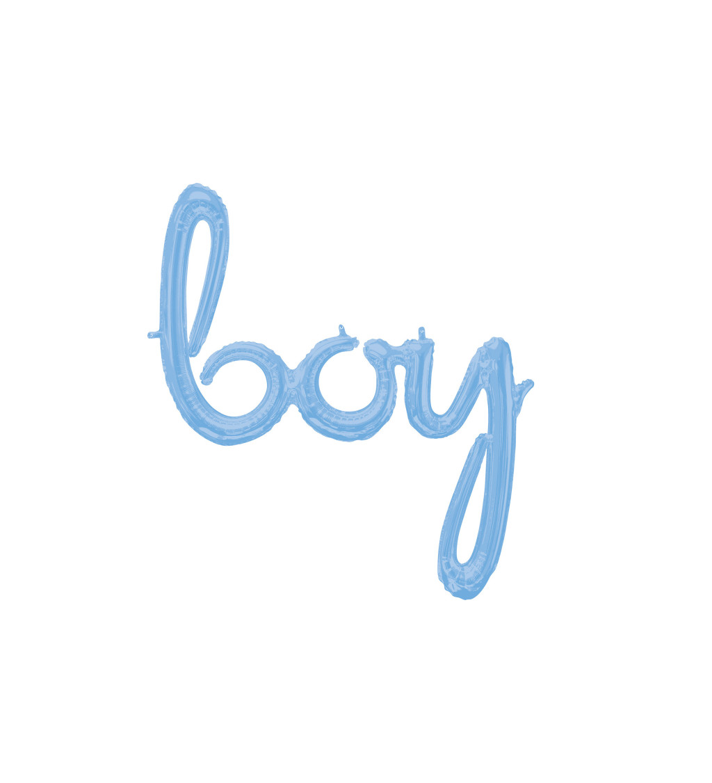 Pastelově modrý fóliový balónek Boy