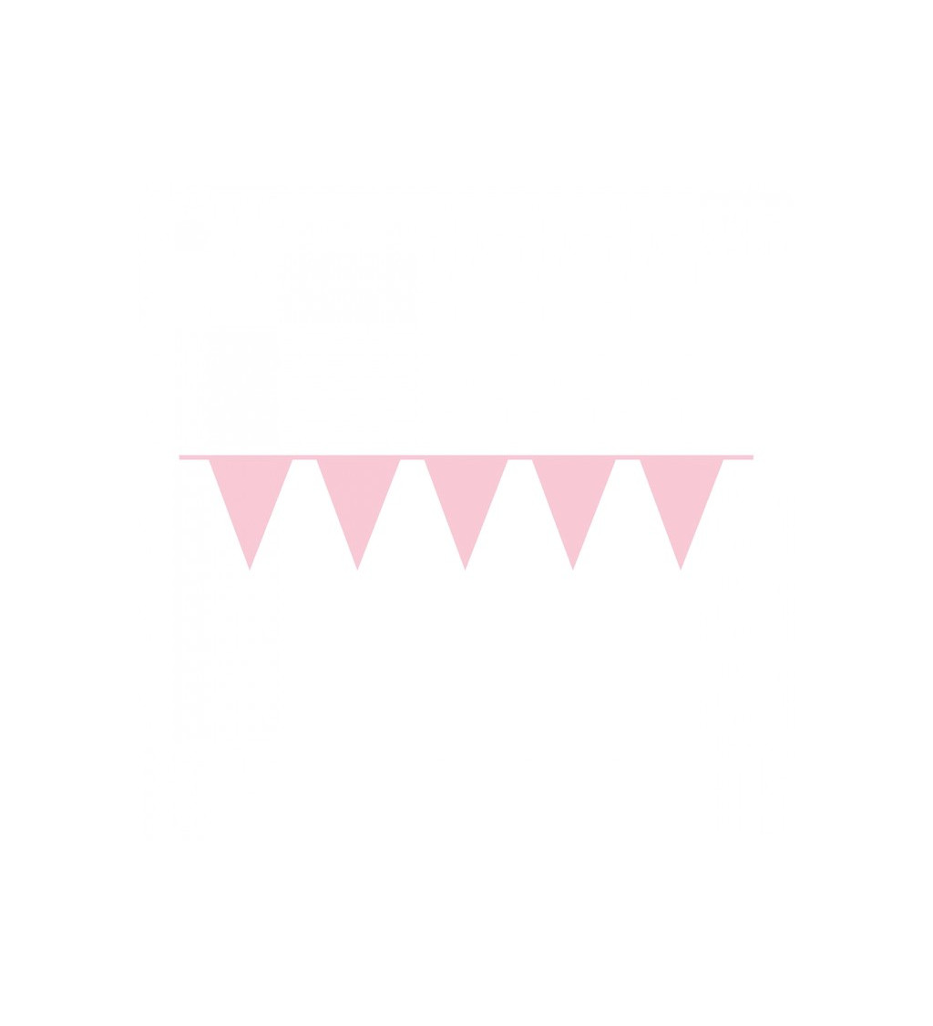 Girlanda vlajková růžová