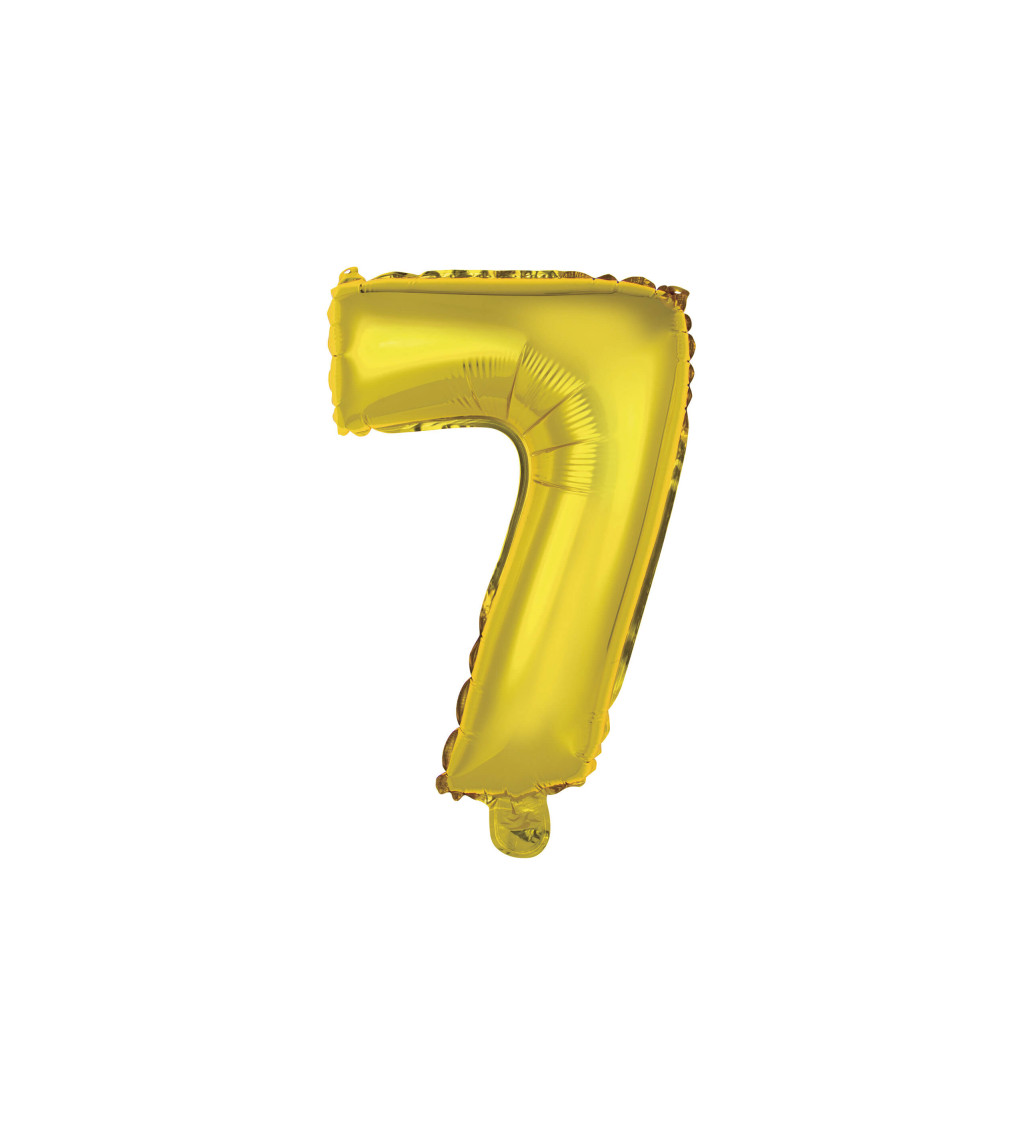 Fóliový balónek - zlaté číslo 7