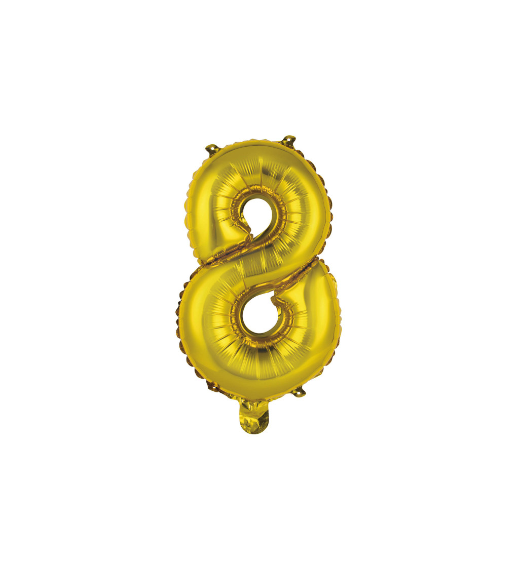 Fóliový balónek - zlaté číslo 8