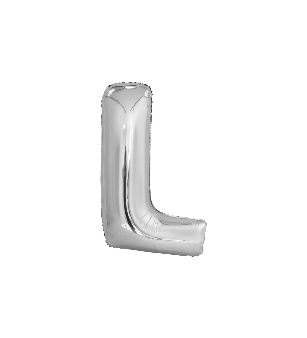 Fóliový balónek - stříbrné písmeno L