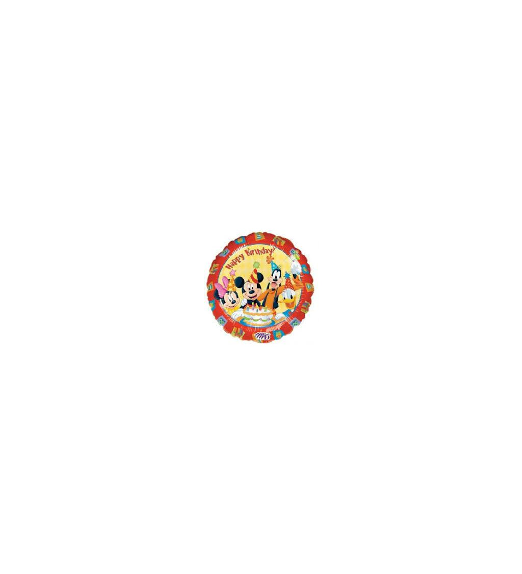 Fóliový balónek - kulatý s motivem Mickey's Clubhouse
