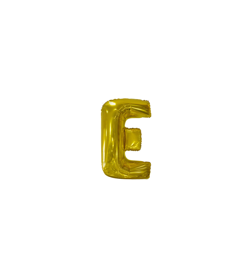 Zlatý balónek s písmenem 'E'
