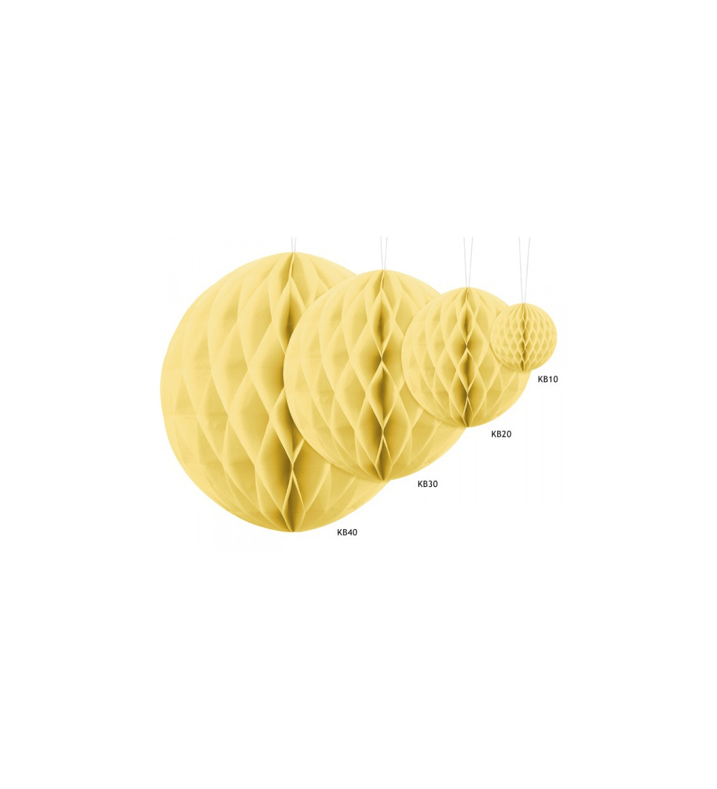 Dekorativní koule tmavě žlutá - 40 cm