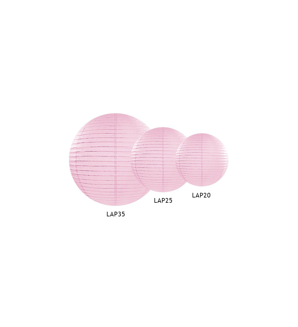 Papírový lampion II - růžový 35 cm