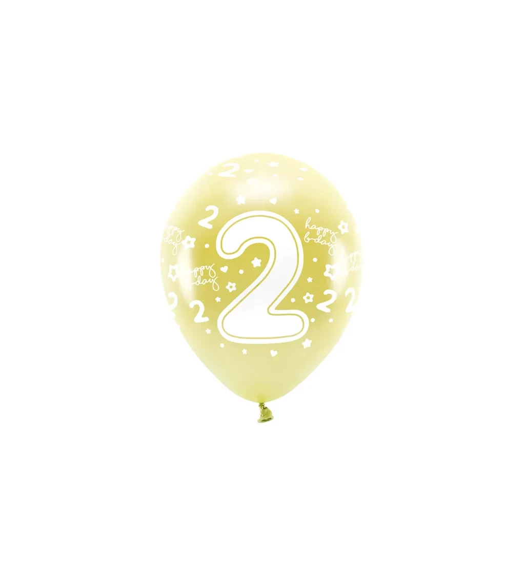 Latexové balónky - žlutá 2 eco