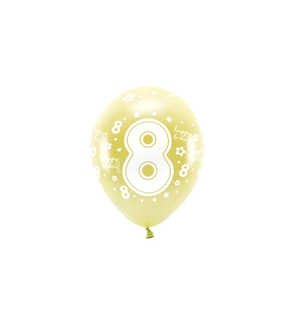 Latexové balónky - žlutá 8 eco