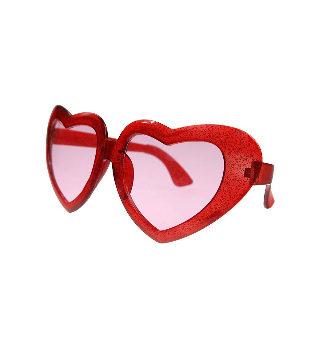 Brýle Srdce červené