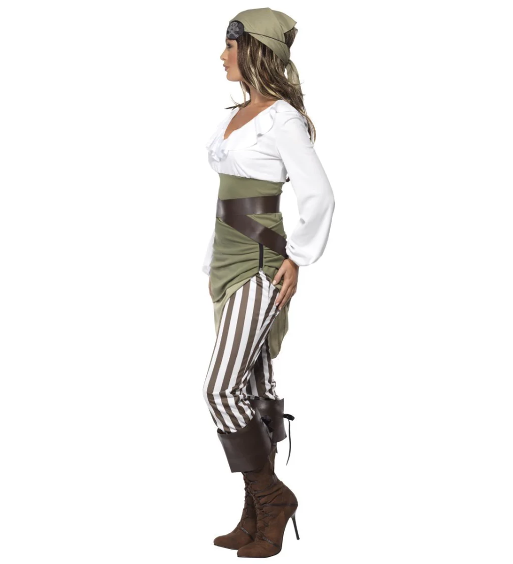 Kostým "Pirátka s pruhovanýma legínama"