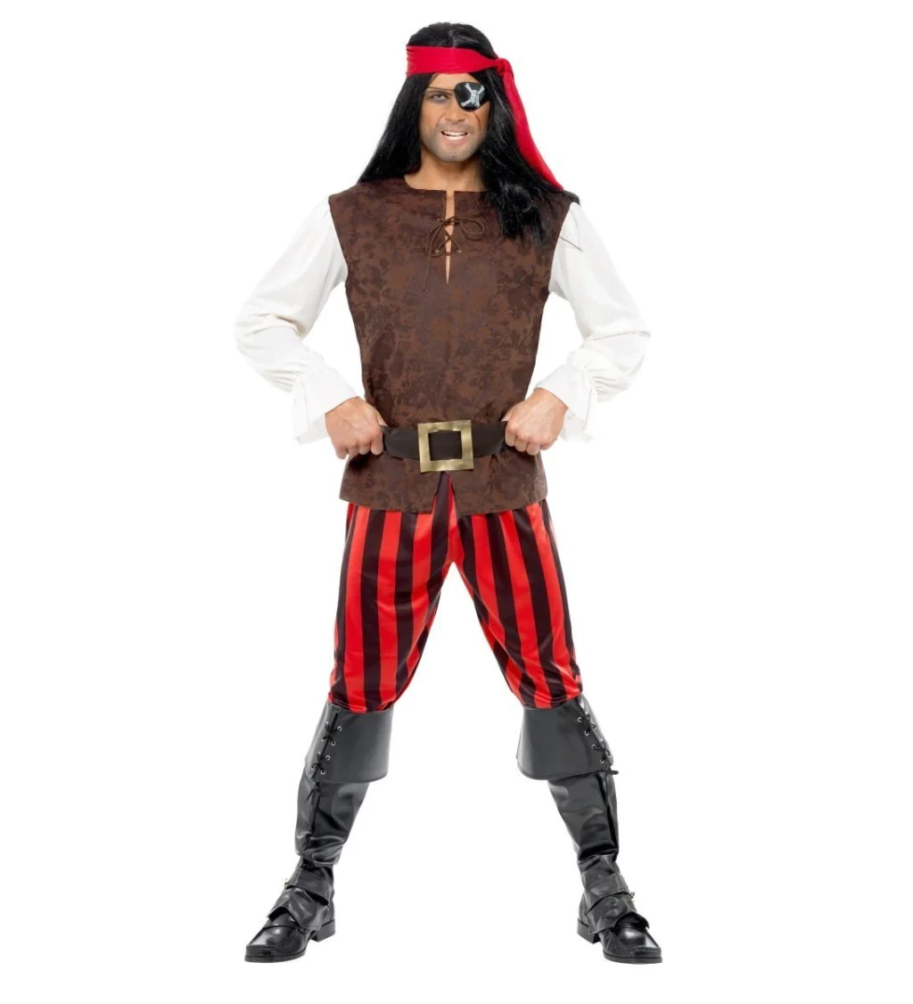 Kostým "Pirát - pruhované kalhoty"