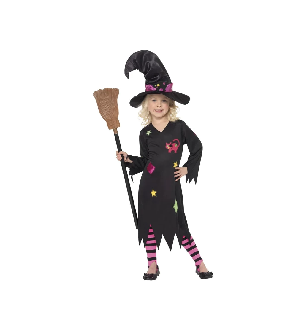 Dětský kostým halloween "Malá čarodějnice"