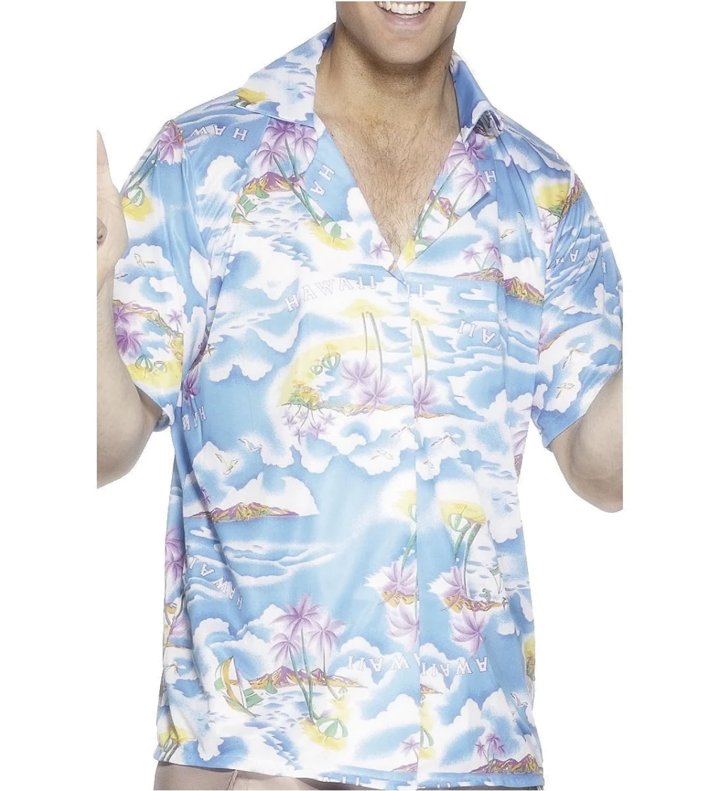 Havajská pánská košile modrá