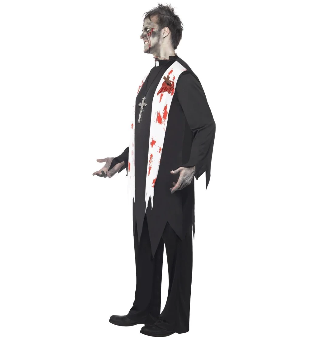 Kostým na halloween "Zombie kněz"