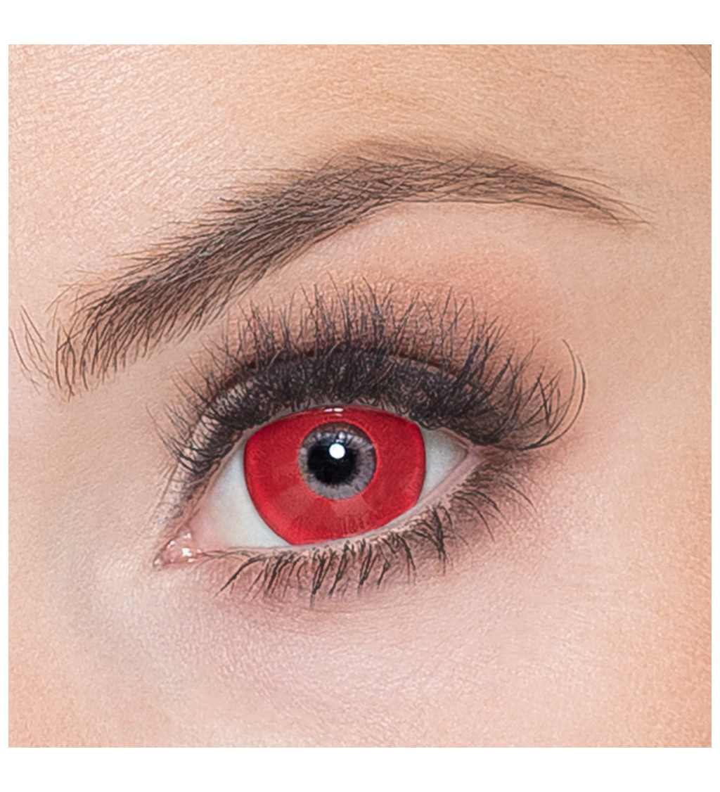 Červené kontaktní čočky