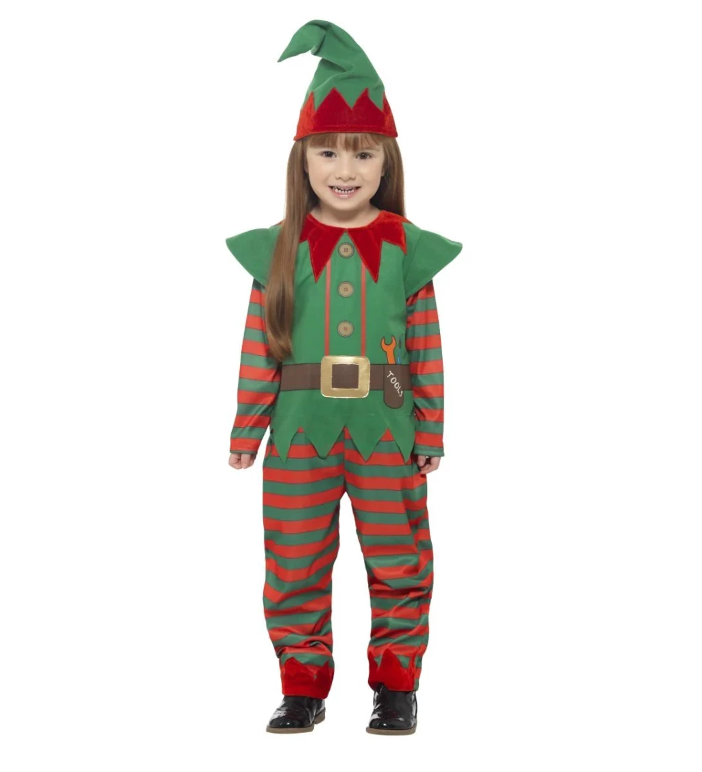 Dětský kostým "Vánoční elf(ka) II"