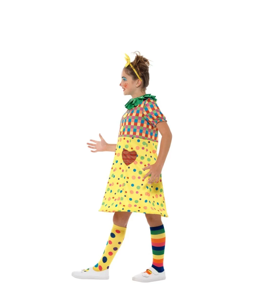 Dětský kostým "Klaunice s límcem"