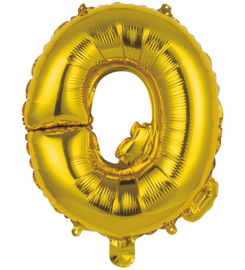 Fóliový balónek malý - zlaté písmeno Q