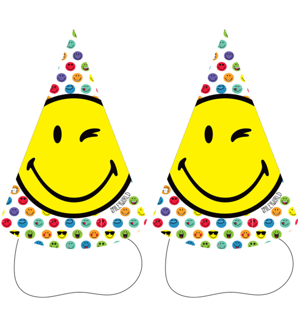 Párty čepičky smajlík