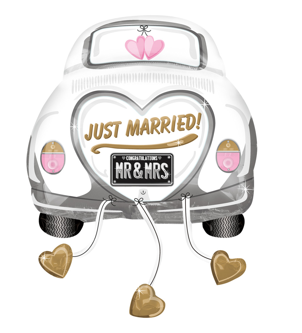 Fóliový balónek - Auto Just married