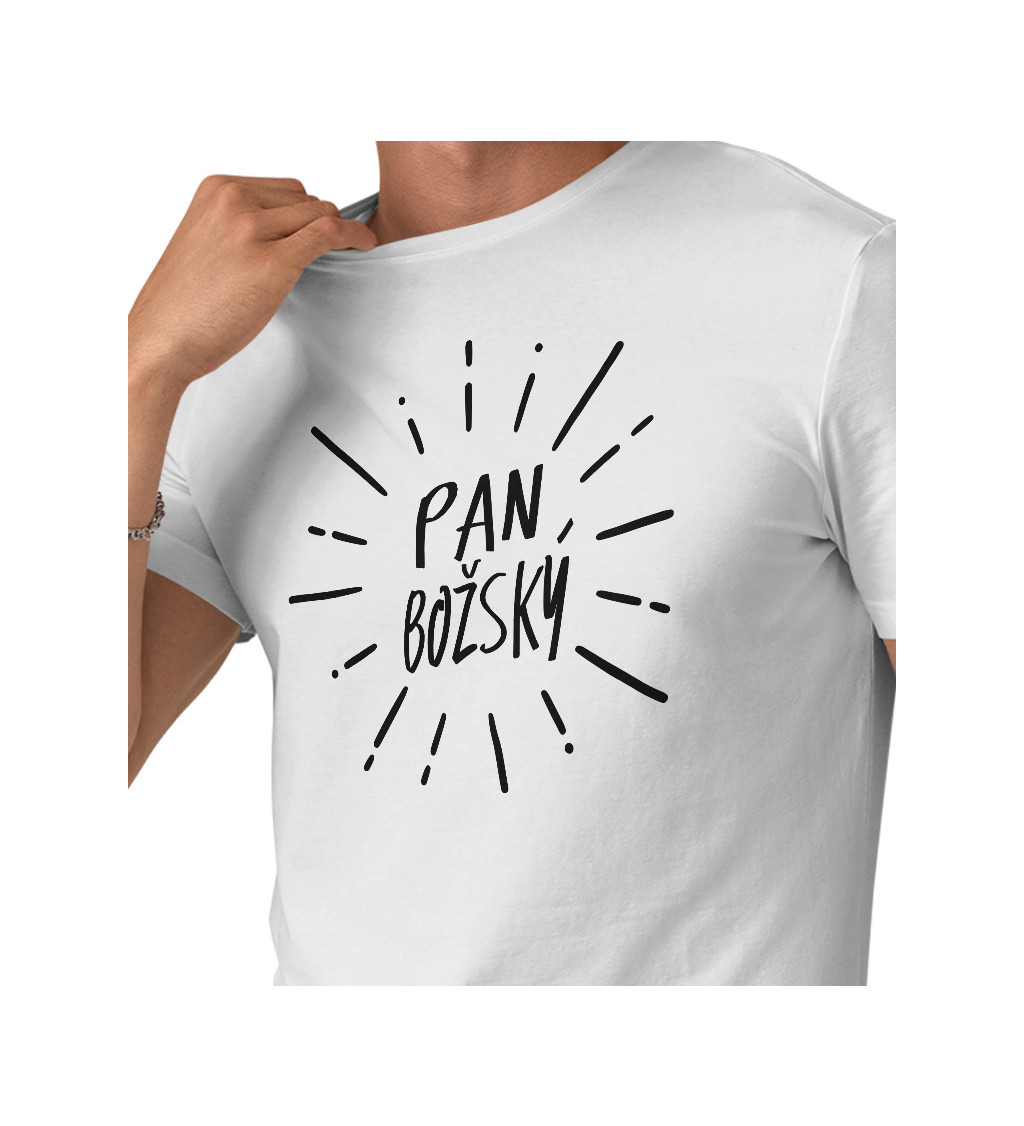 Pánské bílé triko - Pan božský