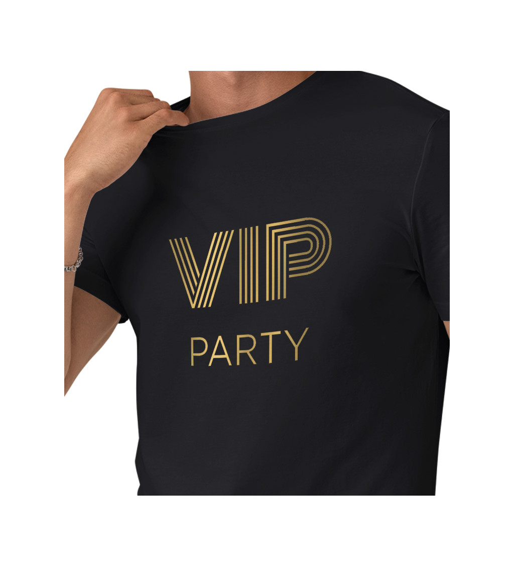 Pánské černé triko - VIP party -