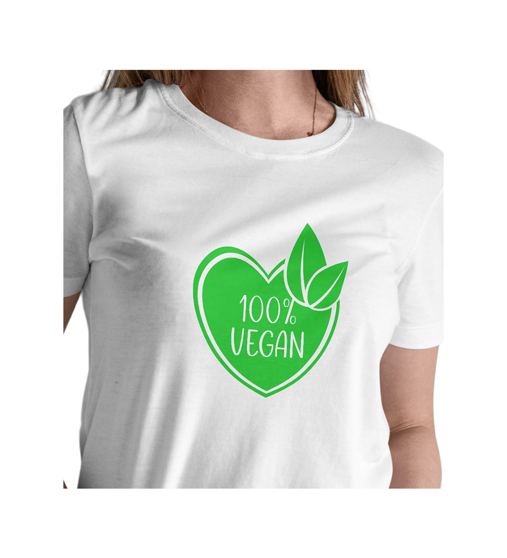 Dámské bílé triko -100% vegan