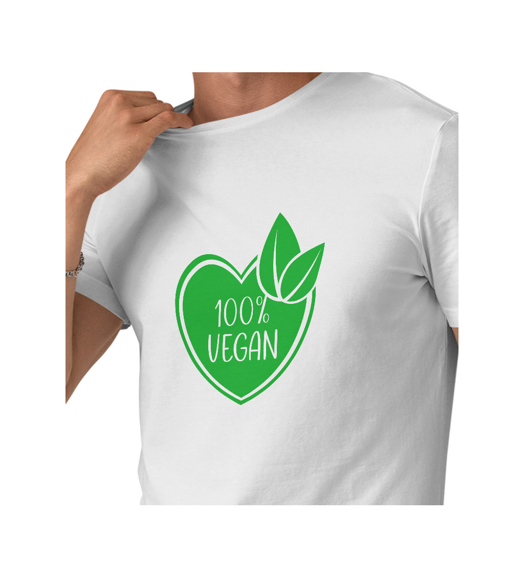 Pánské bílé triko - 100% vegan