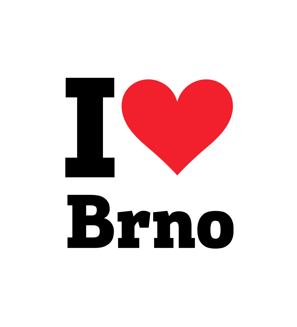 Pánské bílé tričko - I love Brno