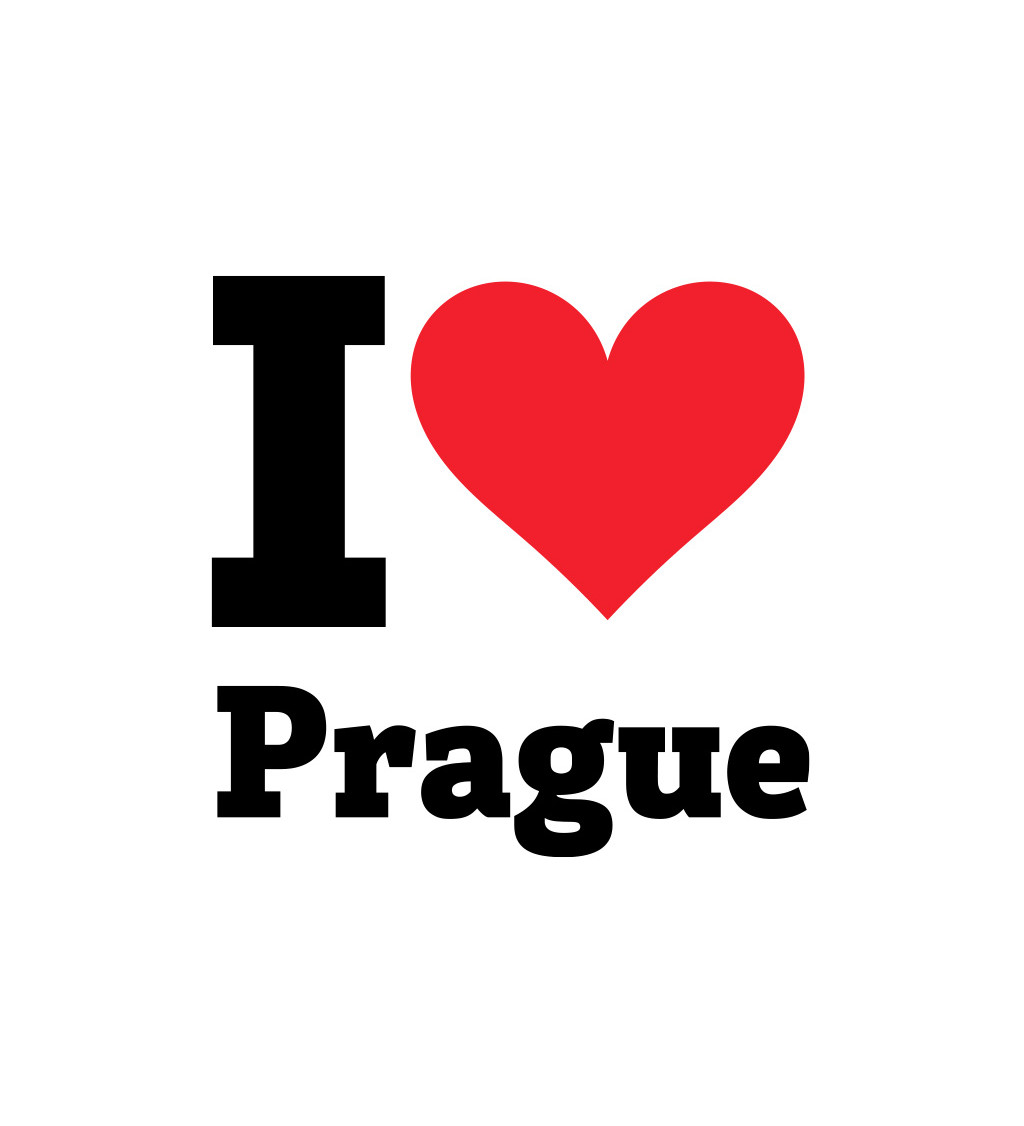 Pánské bílé tričko - I love Prague