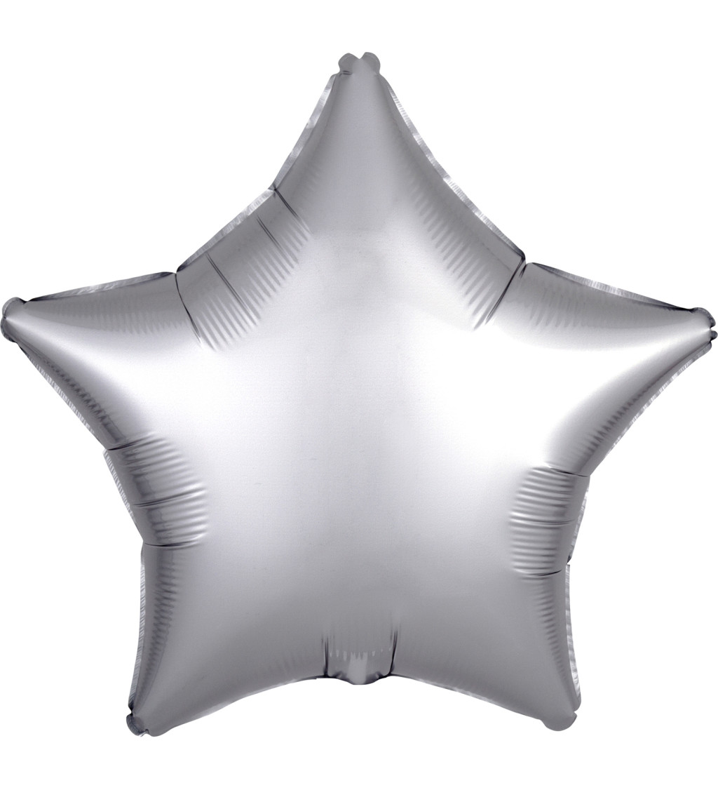 Fóliový balón hvězda stříbrná