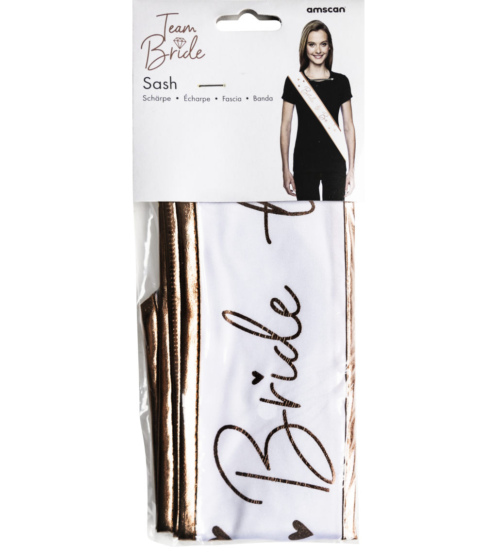 Rozlučková šerpa s nápisem Bride