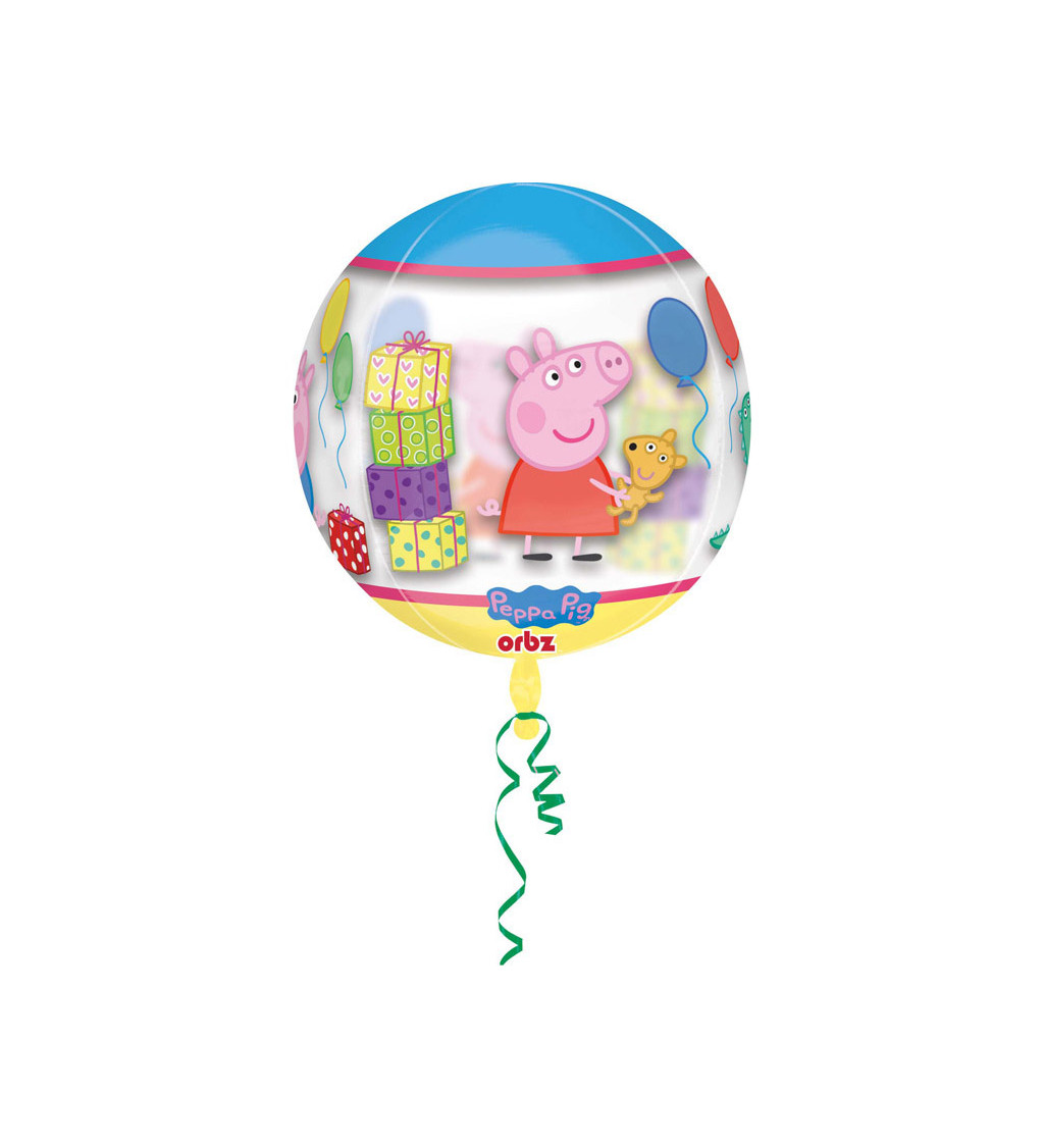 Fóliový balónek - kulatý, prasátko Peppa