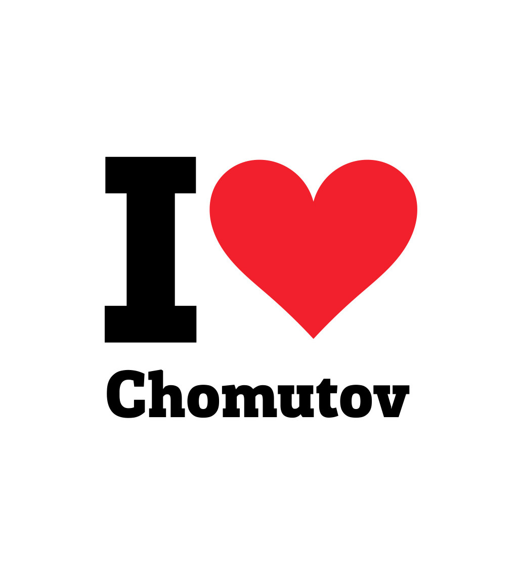 Dámské triko bílé - I love Chomutov