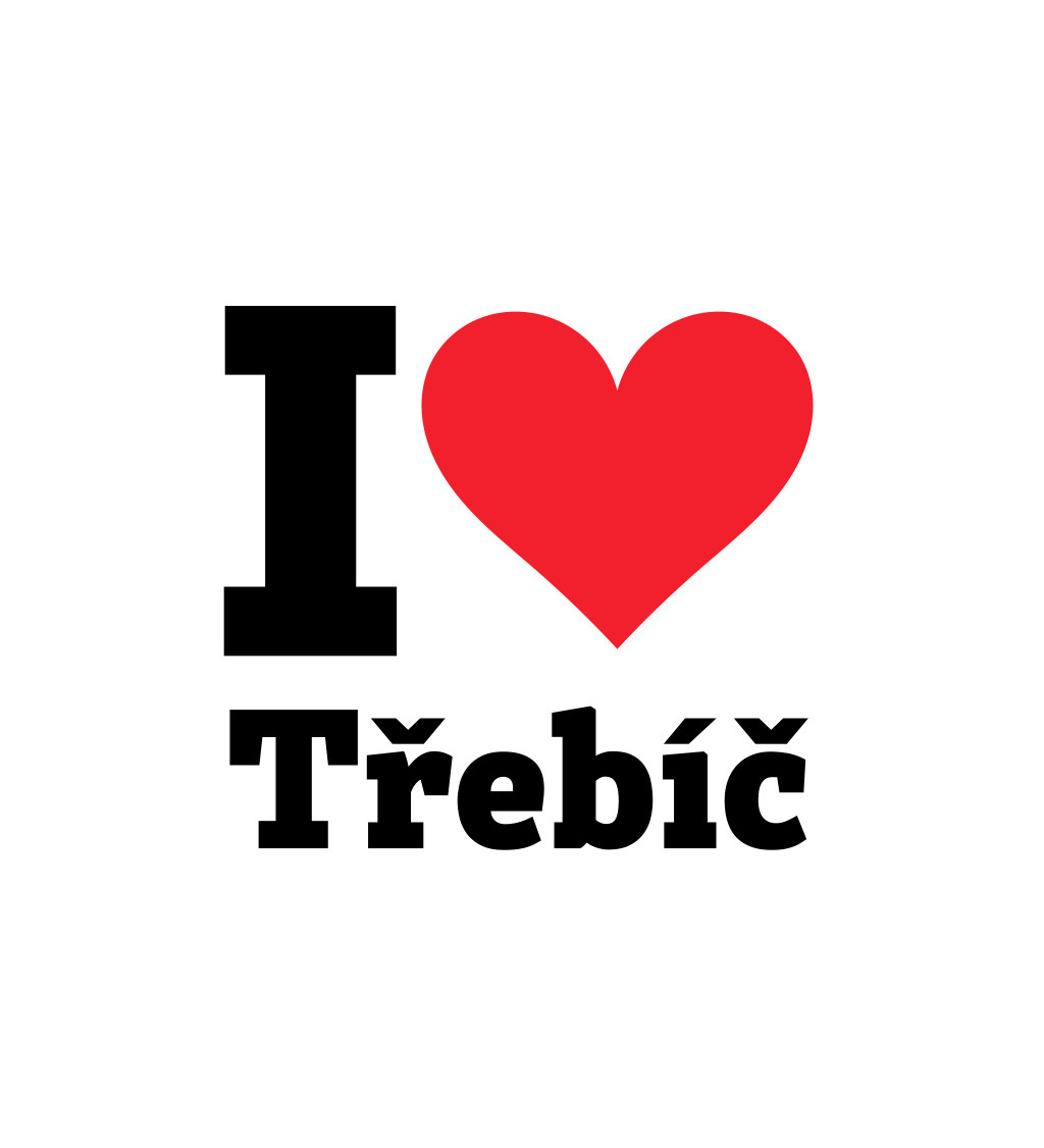 Dámské triko bílé - I love Třebíč