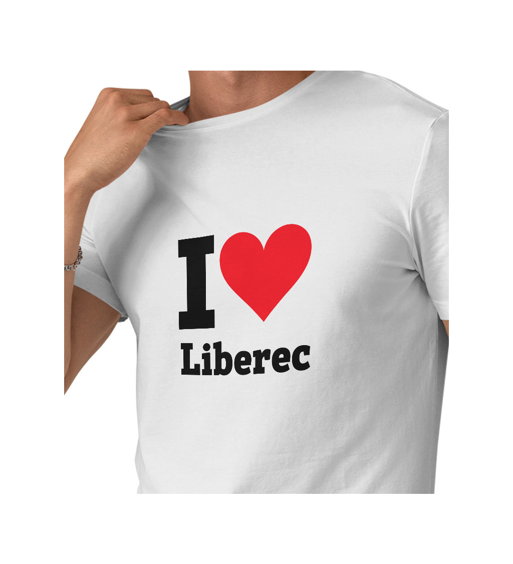 Pánské triko bílé I love Liberec S