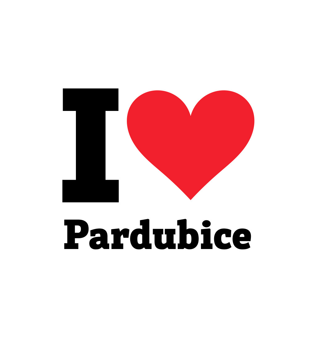 Pánské triko bílé I love Pardubice S