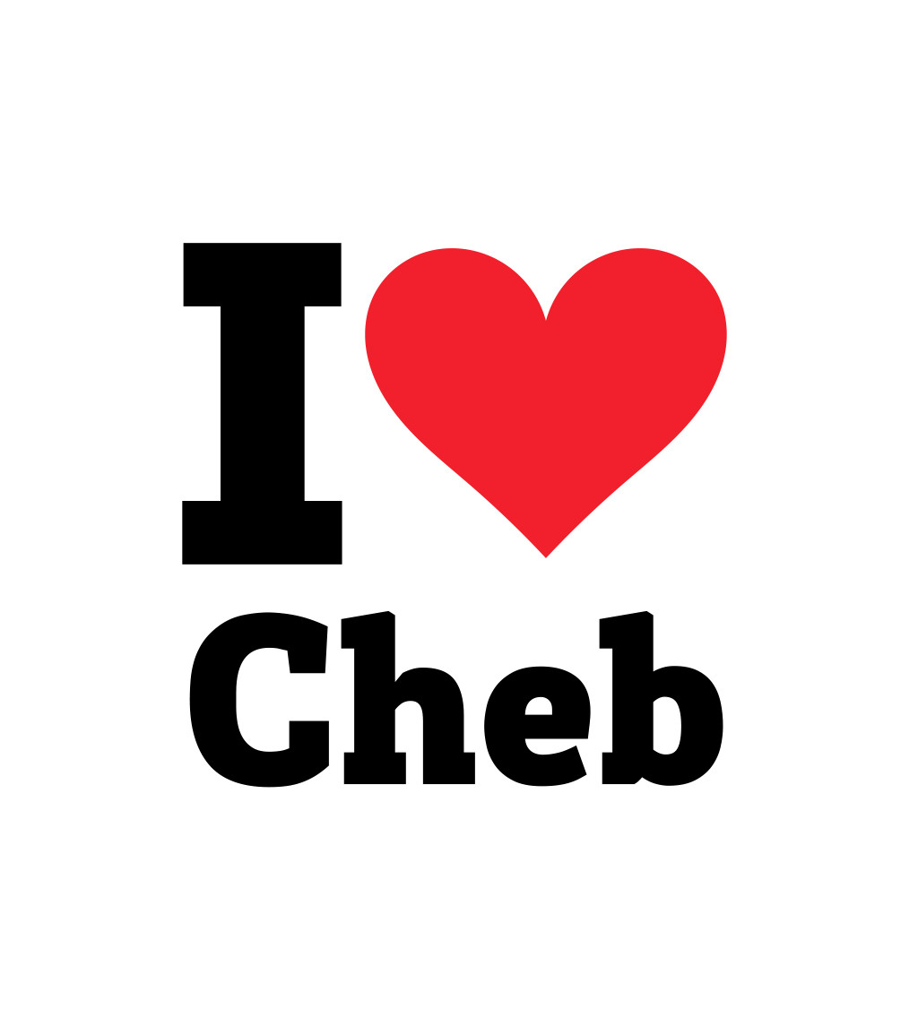 Pánské triko bílé - I love Cheb