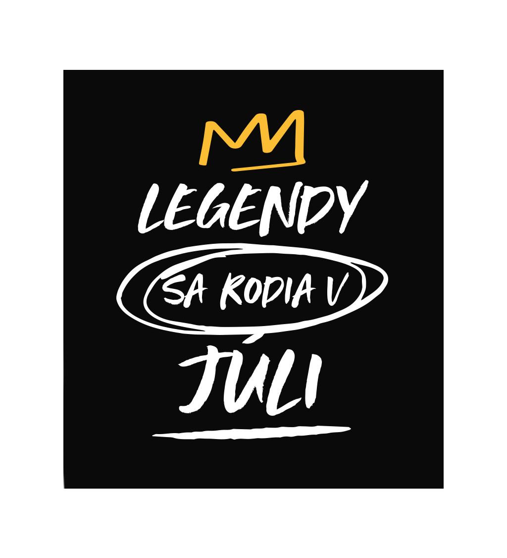 Dámske tričko čierne Legendy sa rodia v júli XS