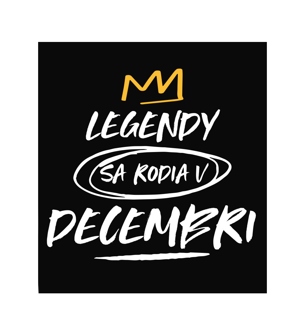 Dámske tričko čierne Legendy sa rodia v decembri XS