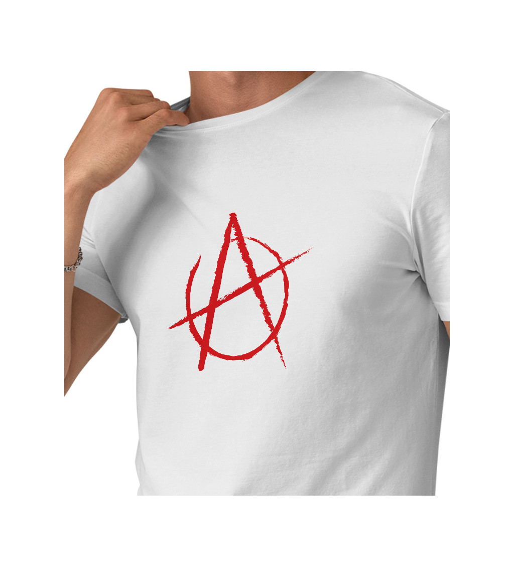 Pánské triko bílé -Anarchy