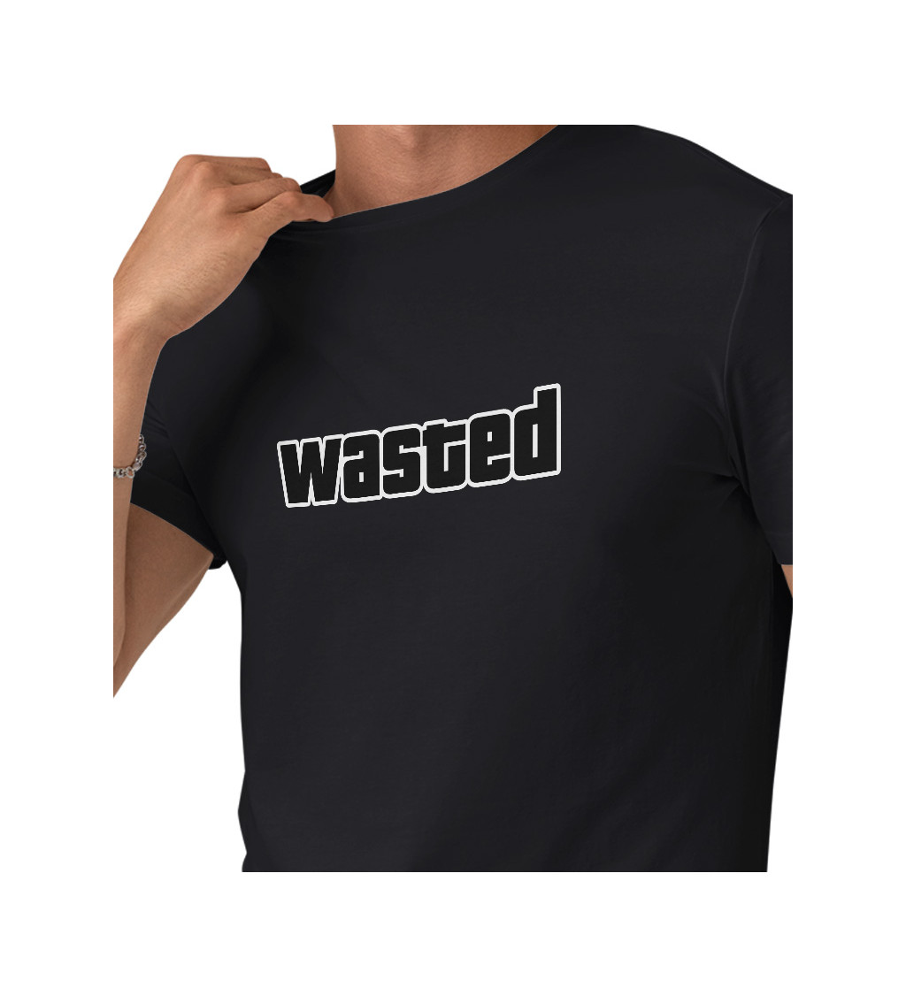 Pánské triko černé - Wasted