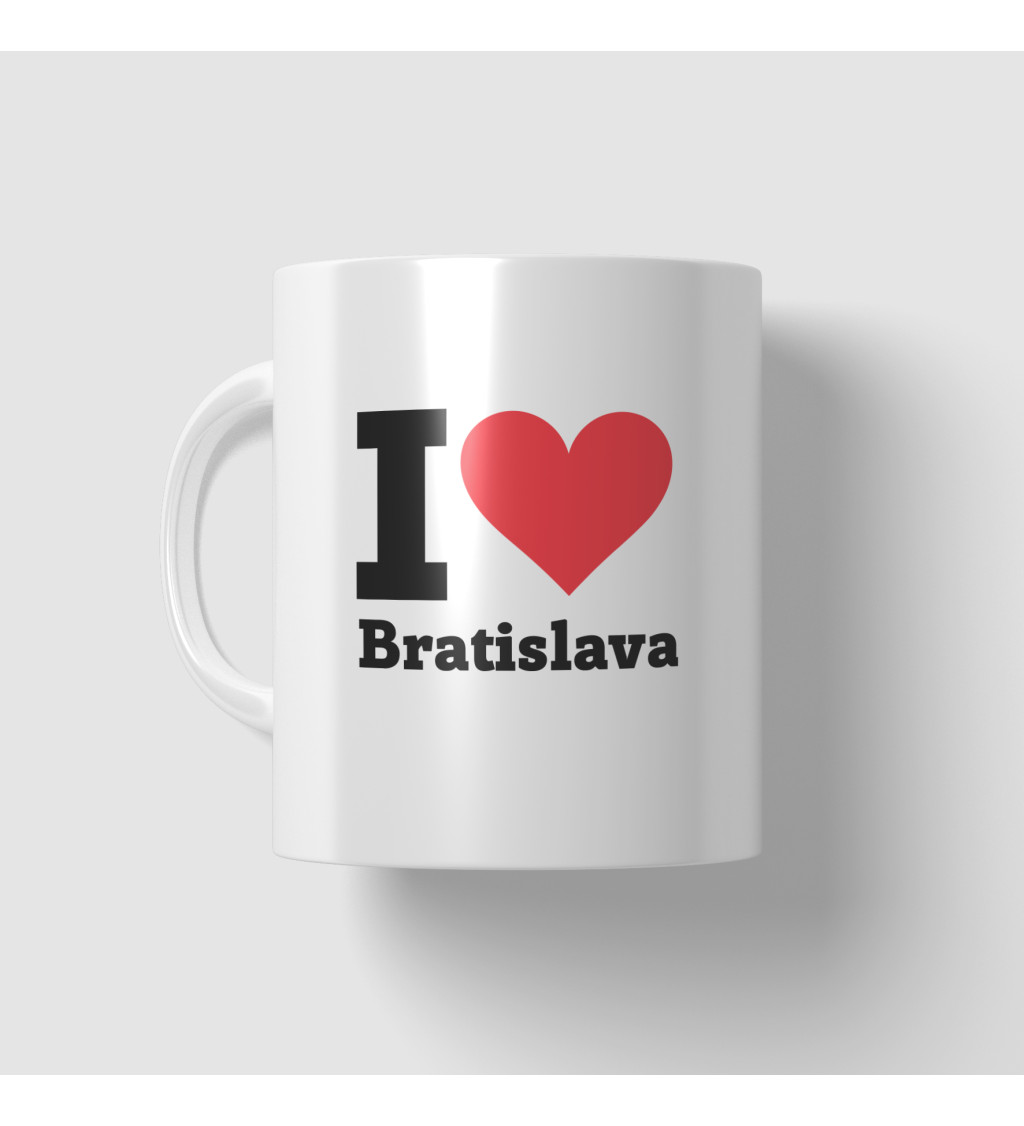 Hrnek s nápisem - I love Bratislava