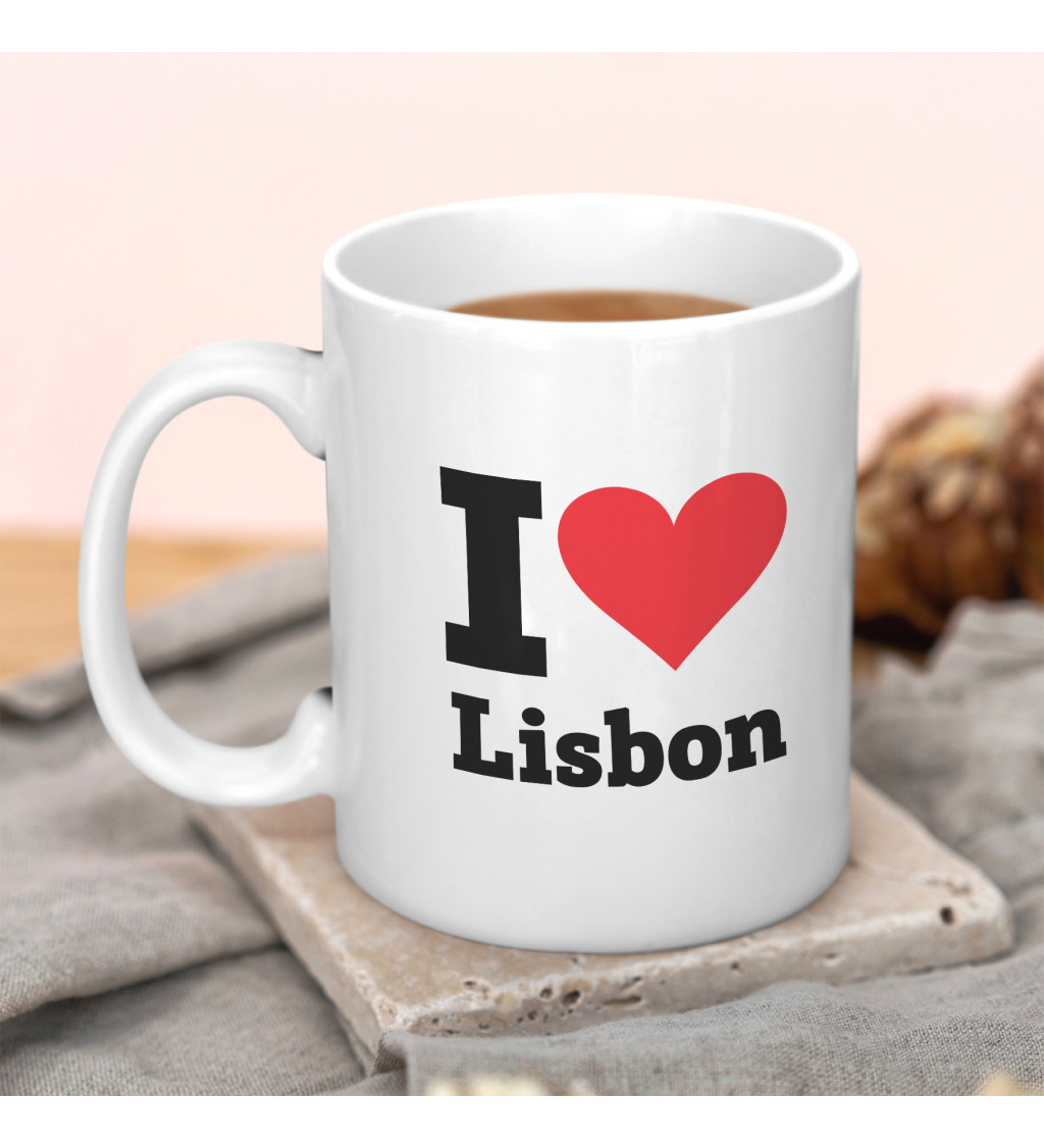 Hrnek s nápisem - I love Lisbon