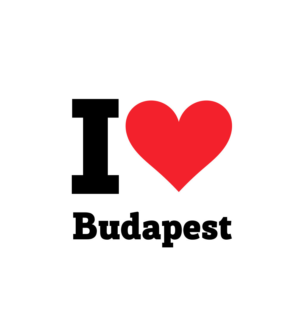 Pánské bílé triko s nápisem - I love Budapest