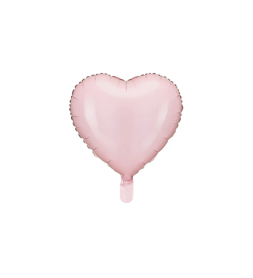Balónek - srdíčko světlé růžové