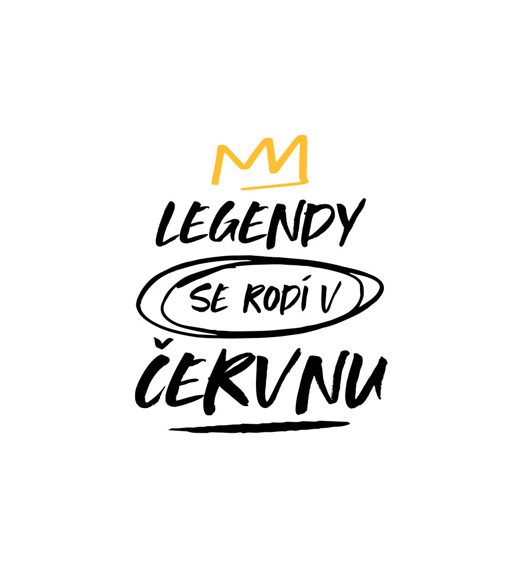 Nažehlovací nápis Legendy se rodí v červnu