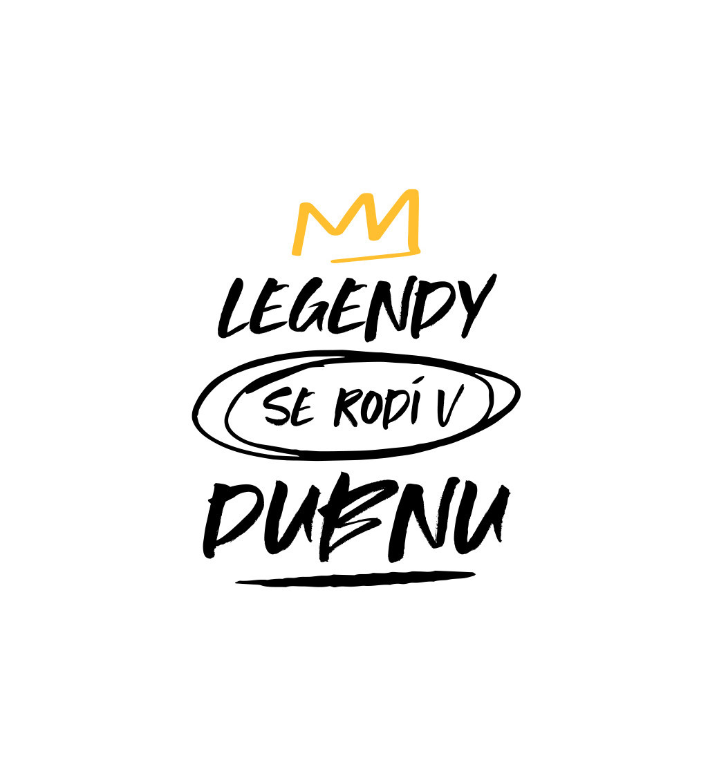 Nažehlovací nápis Legendy se rodí v dubnu