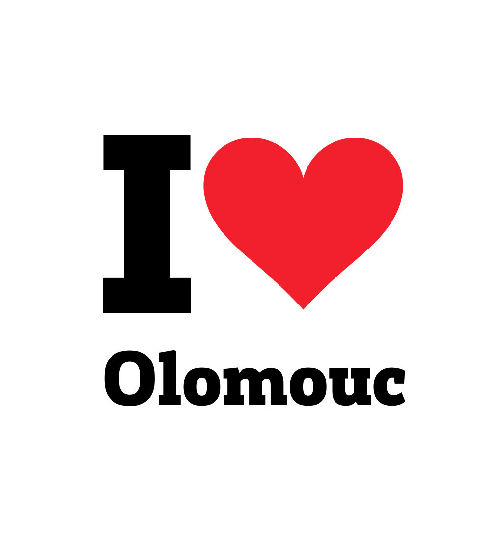 Nažehlovací nápis I love Olomouc